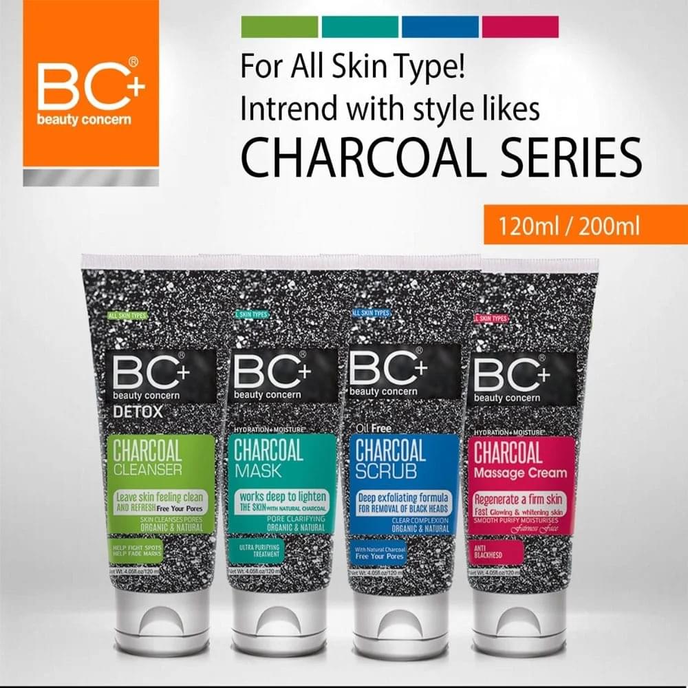 BC+ Beauty Concern Charcoal Facial Kit (200 ml) Pack of 4