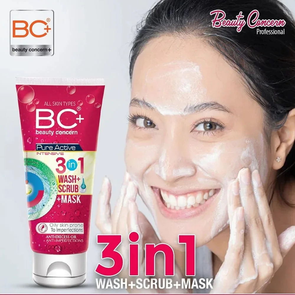 BC+ 3 in1 Wash + Scrub + Mask (120 ml)